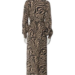 Gianni Zebra Print Maxi Dress